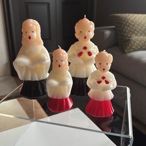 Set of Four Gurley Vintage Choir Boy and Girl Candles